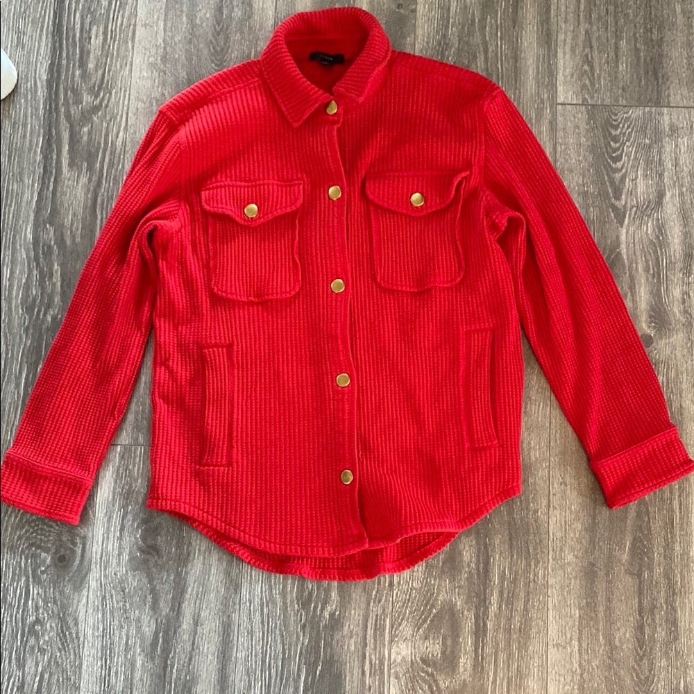 J.Crew Waffle Shirt Jacket